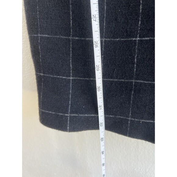 Agnes B Wool Chester Coat Women’s Small T1 Blad White Grid Plaid France - Picture 7 of 9